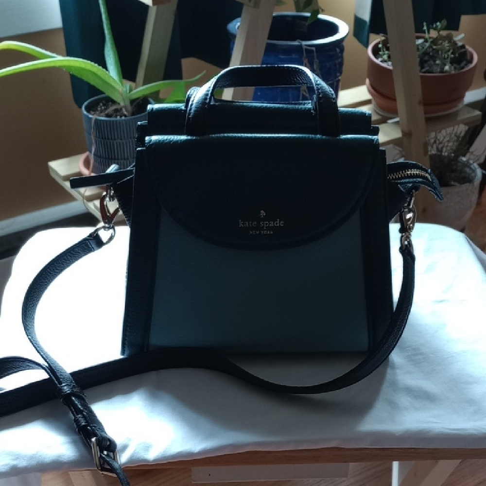 Kate Spade Elegant Black and Blue Crossbody Bag
